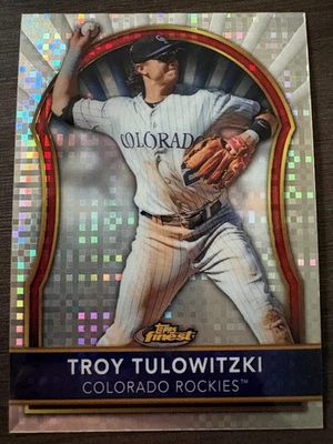 2011 Topps Finest Troy Tulowitzki #15 Xfractor Refractor serial /299 - Image 1 of 2