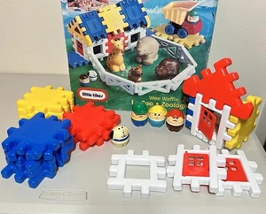 VTG Little Tikes Wee Waffle Toddle Tots Chunky System Zoo Incomplete 20 Pieces - Picture 1 of 12