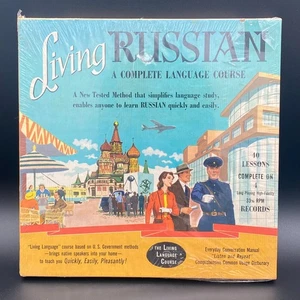 Living Russian A Complete Language Course 4-Vinyl 10" LPs w/ Manuals, 1958 - New - Picture 1 of 8