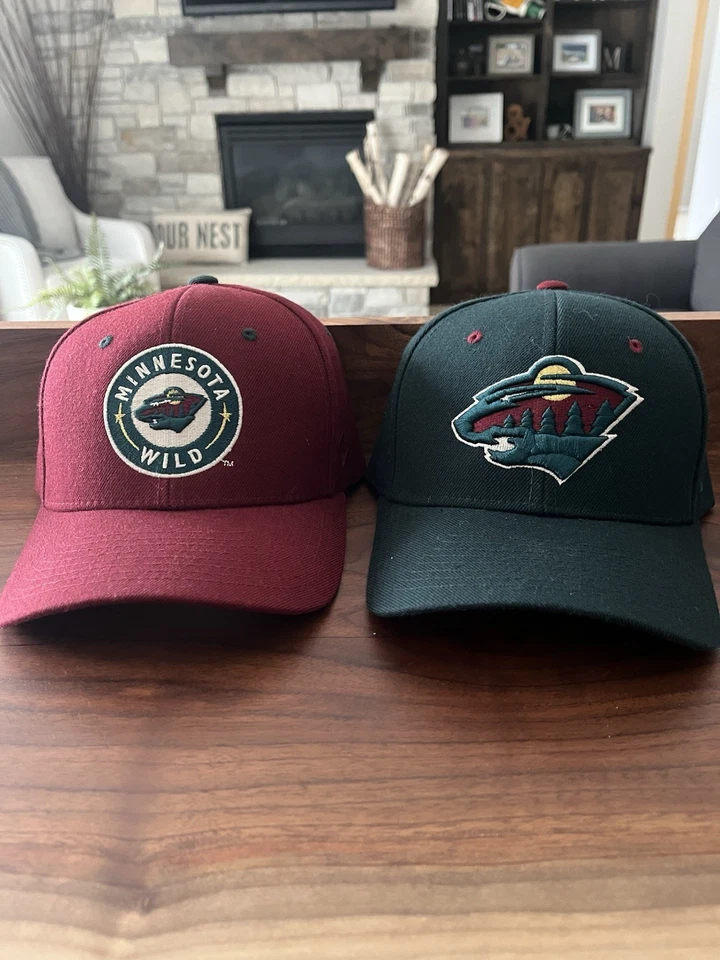 Minnesota Wild Original/Retro Hockey Hat (Red 7 1/4 or Green 7 1/8) - Image 1 of 4