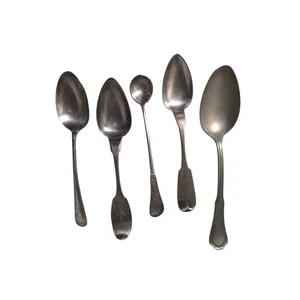 Lote 5 CUCHARAJAS antiguas de plata esterlina de 1915 con monograma Larue Rosenberg - Imagen 1 de 13