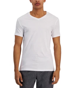 Alfani Men 4 Pack Regular fit V Neck TShirts  White XXL - Picture 1 of 2