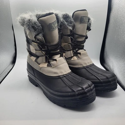 Bota de Invierno Natural Reflections Mujer Talla 8 Buffalo Check Negro, Blanco y Gris  Foto 1 de 4
