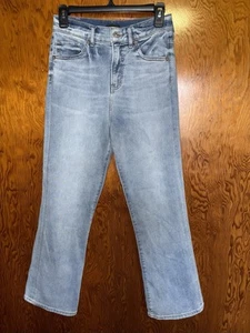 Express High Waisted Light Wash 90s Bootcut Jeans Size 2S Short Length - Picture 1 of 8