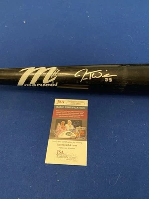 Jesse Winker Autographed Maple Marucci Game Used Cracked Bat Reds Mariners JSA - Image 1 of 4