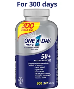 Bayer One A Day Men's 50+ Multivitamin and Multimineral Supplement 300 tablets - Picture 1 of 7