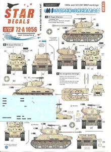 Star Decals 1/72 Israeli AFVs 1 - M1 Super Sherman - Picture 1 of 1
