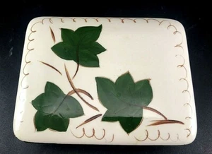 Caja de cigarrillos vintage STANGL Pottery IVY pintada a mano EE. UU. #3797 - Imagen 1 de 8