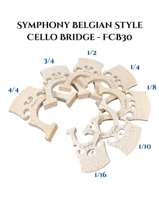 Symphony 5 Year Seasoned European Maple, Belgian Style Cello Bridges - FCB30 - Image 1 of 4