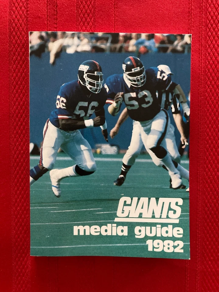 NFL New York Giants 1982 guía de medios / Carson / Haynes / Taylor / Woolfolk Foto 1 de 1