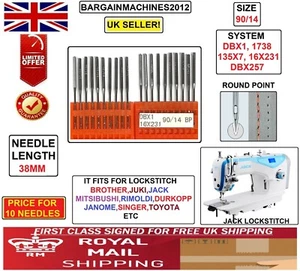 BROTHER,JUKI,JACK L/STITCH DBX1 287WH 16X231 S=90/14 INDST SEWING MCHINE NEEDLE - Picture 1 of 3