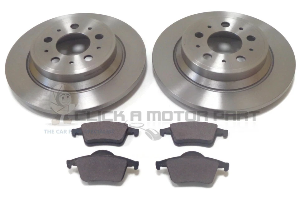 VOLVO V70 2000-2007 TODOS LOS MODELOS TRASERO 2 DISCOS DE FRENO Y PASTILLAS JUEGO NUEVO Foto 1 de 1