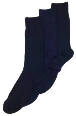 Nuevo paquete de 3 pares de calcetines de vestir negros azules talla única Bloomingdale'S de $40 para hombre Foto 1 de 3