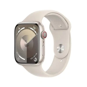 Apple Watch Series 9 (GPS + ogniwo) 45mm aluminiowa obudowa z opaską sportową Starlight (M / L) - Zdjęcie 1 z 5