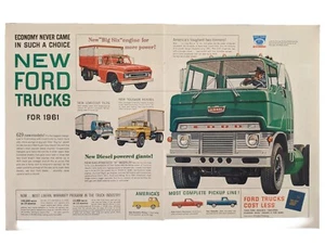 1961 Ford Trucks, Long Hauler Semi, 2 Ton Work Trucks, Ford Tough - Picture 1 of 1