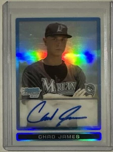 CHAD JAMES 2009 BOWMAN CHROME 1ST ROOKIE MARLINS AUTOGRAPH AUTO REF #’d 63/500 - Picture 1 of 3