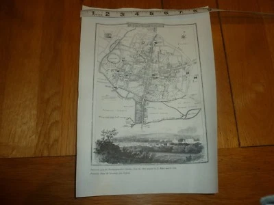 1807 NORTHAMPTON town MAP - 1971 reprint of the Map of this town (B&W) - Image 1 of 3