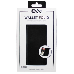 Case-Mate Leather Folio Wallet Cover For Samsung Galaxy S10 Plus - Black - Picture 1 of 2