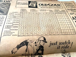 1929 PROGRAM PITTSBURGH PIRATES NEW YORK GIANTS TRAYNOR WANER OTT GREAT ADS - Picture 1 of 6