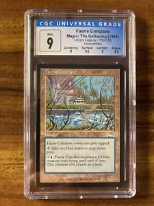 MTG✨FAERIE CONCLAVE✨Urza’s Legacy CGC QUAD 9’s++ MINT 1999 UNCOMMON Land POP 2 ! - Picture 1 of 2