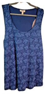 Style & Co Womens Blue Floral Print Racer Back Tank with Pocket Size XXL NWT - Picture 1 of 1