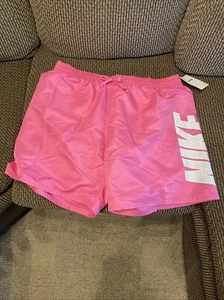 Nike Shorts Mens Swim Trunk Big Block Logo Volley XXL / Pink NWT $66 - Picture 1 of 13