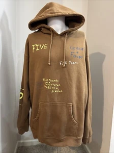 Grace & Favor My Hands Are Registered In He’ll As A Problem Brown LS Hoodie 2XL - Picture 1 of 10