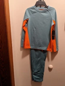 Kinetic Boys 4/5 Aqua And Orange 2 Piece Pants And Top Set NWT - Picture 1 of 9