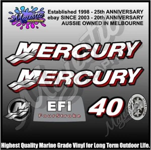 MERCURY - 40 hp - EFI FOURSTROKE - OUTBOARD DECALS - Picture 1 of 1