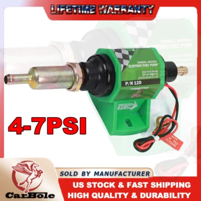 Bomba de combustible electrónica 4-7PSI 12V 35 GPH 3/8 pulgadas entrada salida diésel bomba de transferencia Foto 1 de 4