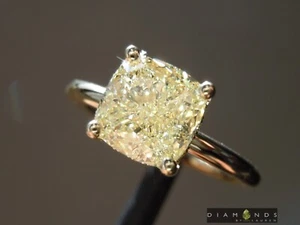 2.03ct W-X VS1 Cushion Cut Diamond Ring R10026 Diamonds by Lauren - Picture 1 of 4