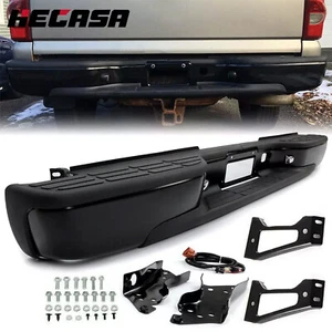 Complete Rear Step Bumper For 1999-07 Chevy Silverado GMC Sierra 1500 2500 Black - Picture 1 of 15