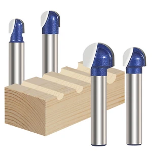 1/4 Schaftkernbox Fräser Bit Hartmetall Rundnase Fräser Werkzeug Holzbearbeitung - Bild 1 von 15