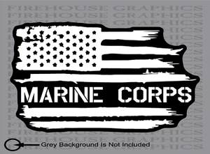 USMC Cuerpo de Marines Veterano Bandera Americana Diesel Pegatina - Imagen 1 de 2