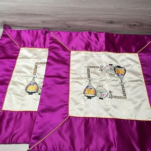 Chinesische handbestickte Kissenbezüge Bezüge Satin Seide 2er Set Groß 22 Zoll - Bild 1 von 6