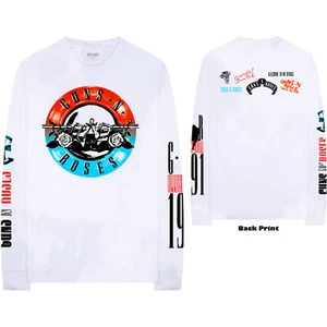 Guns N' Roses Unisex Long Sleeve T-Shirt: Motorcross Logo (Back & Sleeve Print) - Picture 1 of 3