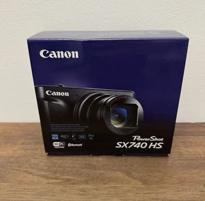 Canon PowerShot SX740 HS 4K Digital Point Shoot Compact Camera 20.3MP Black NEW - Picture 1 of 4