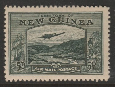 Nueva Guinea COMO NUEVO sg218 1939 Air 5d verde profundo Foto 1 de 2