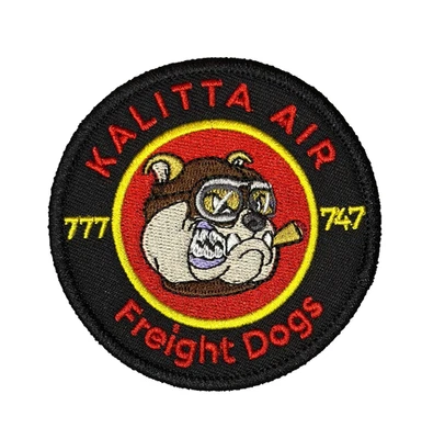 EXTREMELY RARE KALITTA AIR "FREIGHT DOGS" EMBROIDERED IRON-ON PATCH... - Image 1 of 2