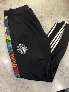 Adidas Men’s FC Toronto Tiro Flower Soccer Track Pant, Black/Multicolor Size L - Picture 1 of 12