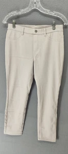 Pantalones capri regulares Uniqlo para mujer medianos ajustados elásticos delanteros planos - Imagen 1 de 19