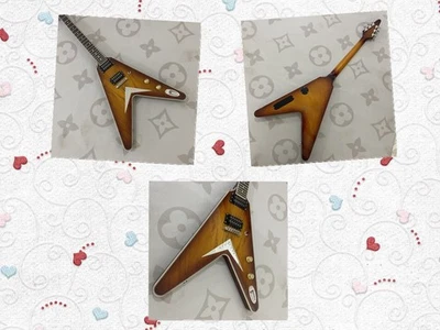 Standard flying V Shape Electric Guitar Solid Mahogany Body Fast Shipping - Image 1 of 4