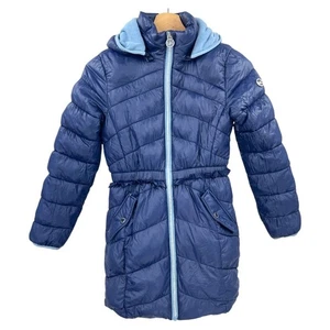 Michael Kors 10/12 MEDIUM Girls Purplish Blue Puff Parka Stadium Jacket - Picture 1 of 13