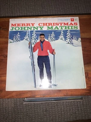 Johnny Mathis Merry Christmas LP Columbia Vinyl Record Six Eye Holiday VG/VG+ - Image 1 of 4