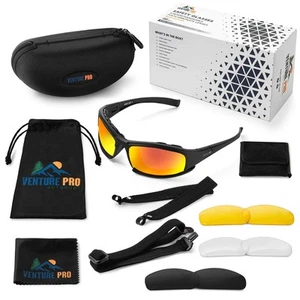 Safety Glasses Kit with Interchangeable Lenses, Anti-Scratch UV Protection, S... - Picture 1 of 8