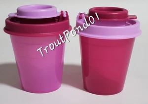 TUPPERWARE Salt and Pepper Shakers Midgets 2 oz Mini Shades of Purple New - Picture 1 of 6