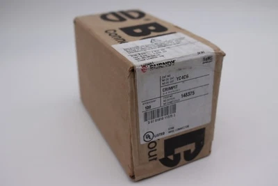 Box of 100 Burndy YC4C6 C-Shape Copper Crimp Connectors - Image 1 of 4