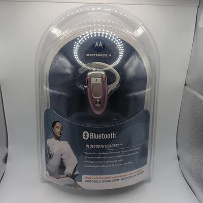 Fone de Ouvido Motorola H500 Bluetooth Sem Fio Mãos Livres ROSA NOVO EM FOLHA LACRADO NOS - Imagem 1 de 4