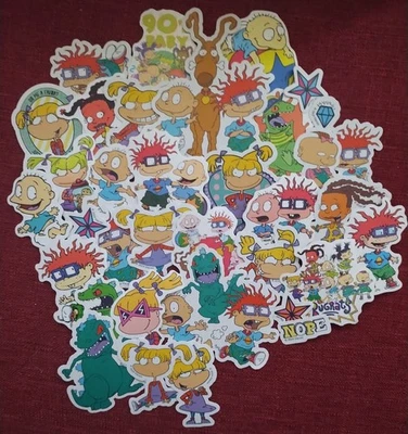 44pc. NICKELODEON RUGRATS CARTOON WATERPROOF VINYL STICKERS/DECALS - Image 1 of 2