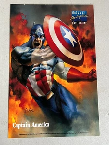 1996 Marvel Masterpieces Masterprints Jumbo Promo – Captain America  a6 - Picture 1 of 2
